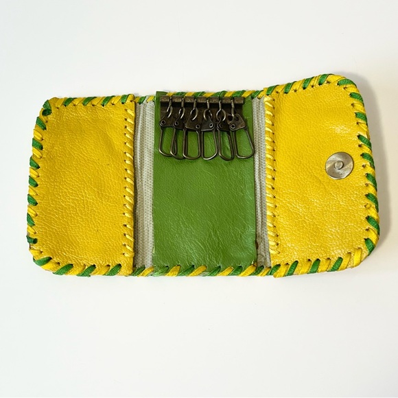 Handmade Leather Trifold Key Ring and Card Holder Case - Picture 4 of 10